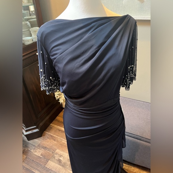 Betsy & Adam Cascading Ruffle Gown - Picture 14 of 15